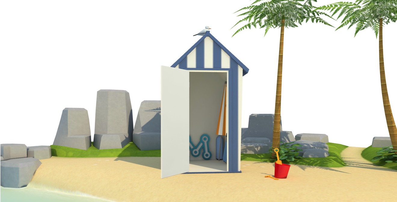 Animating the door in the Beach Planet Mod and WebGL demo.